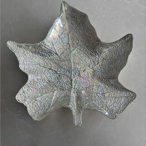 Iridescent Leaf Art dish